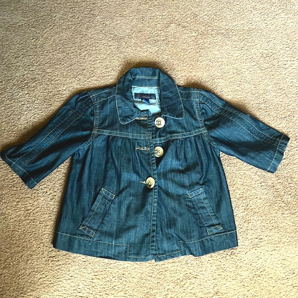Jean blouse button up top